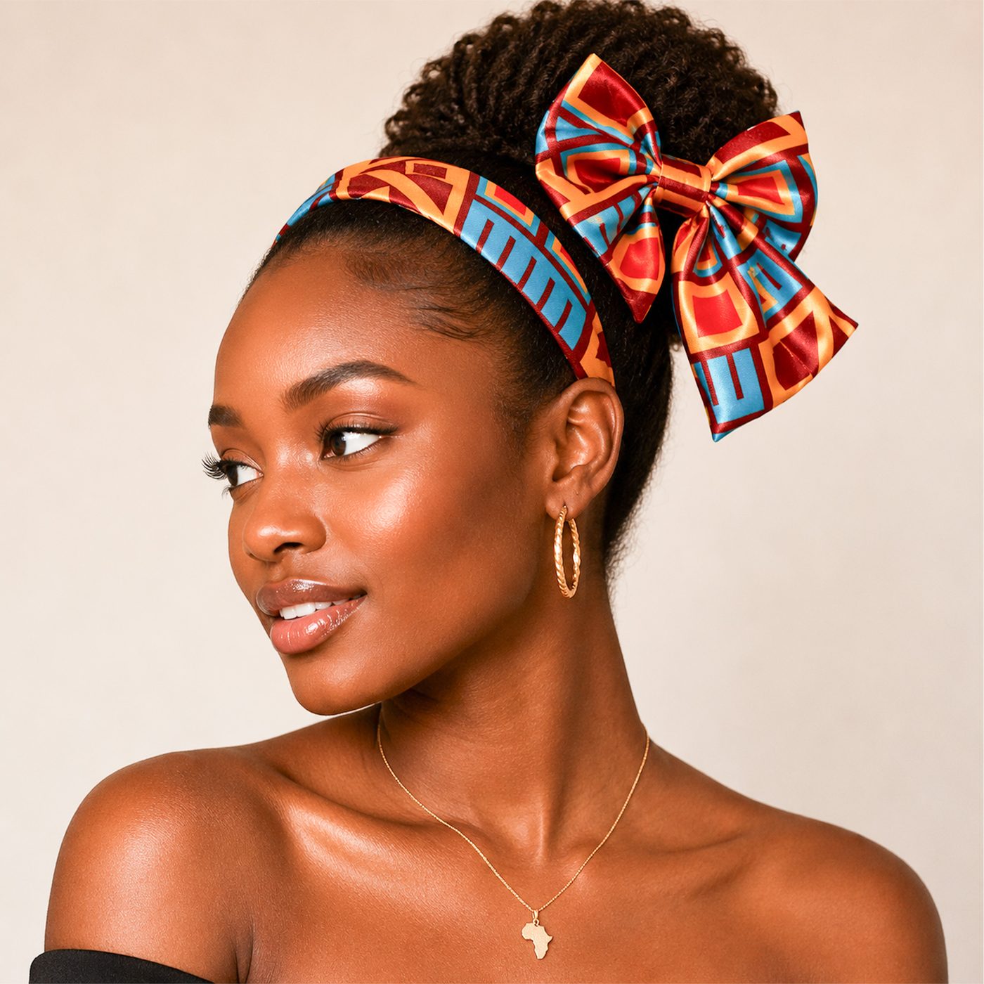 Kente print headband